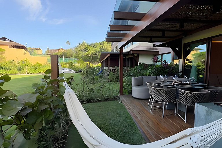 Apê Maré Serena | Deck, Rede & Mar em Carneiros