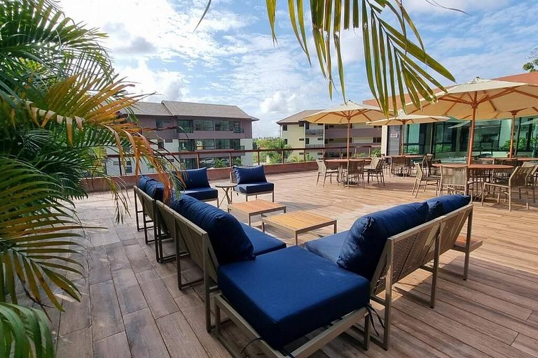 Apê Terraço do Mar | Deck & Rede em Carneiros